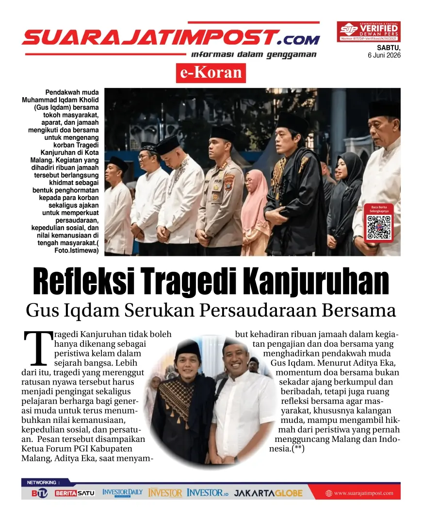 e-Koran, Edisi Sabtu, 6 Juni 2026