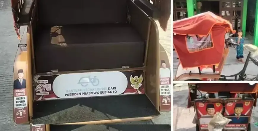 Viral di Lamongan, Becak Listrik Bantuan Presiden Prabowo Diduga Dijual di Medsos