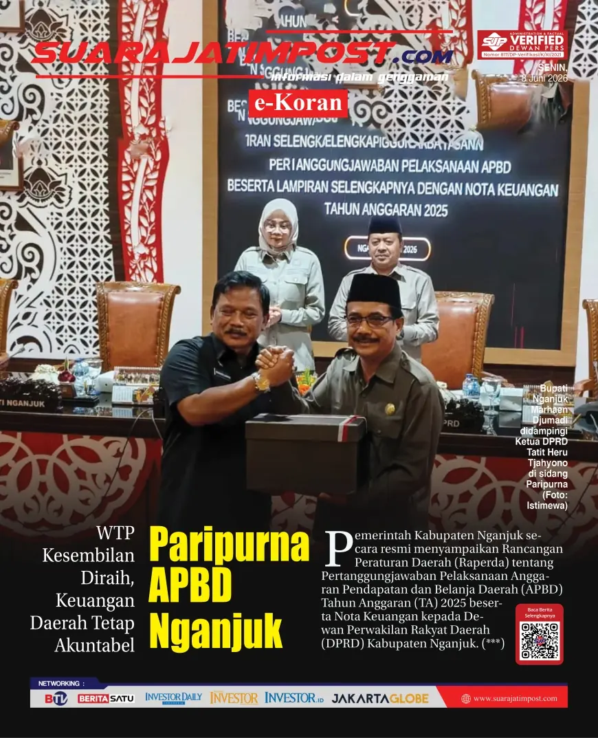 e-Koran, Edisi Senin, 8 Juni 2026