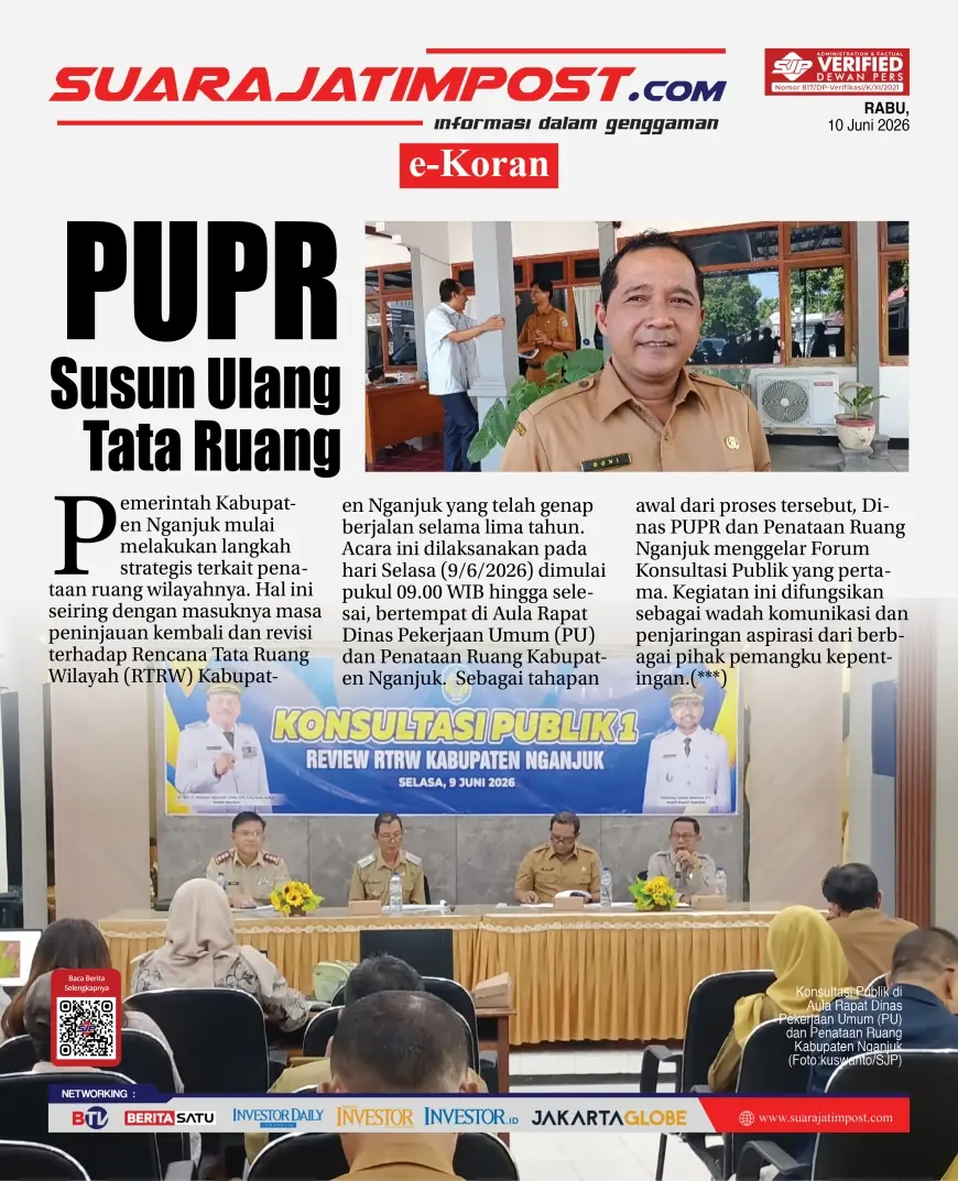 e-Koran, Edisi Rabu, 10 Juni 2026