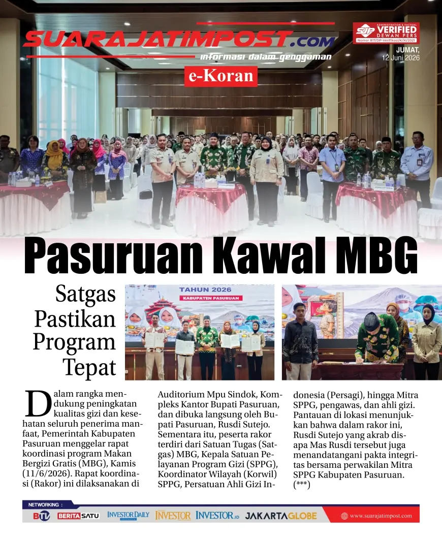 e-Koran, Edisi Jumat, 12 Juni 2026