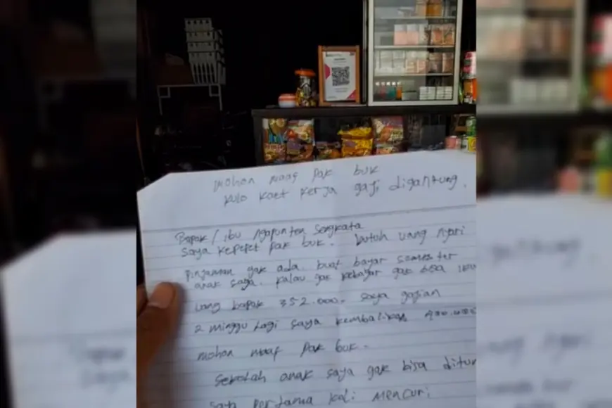Terdesak Biaya Semester Anak, Pencuri di Mojokerto Kirim Surat Minta Maaf ke Korban