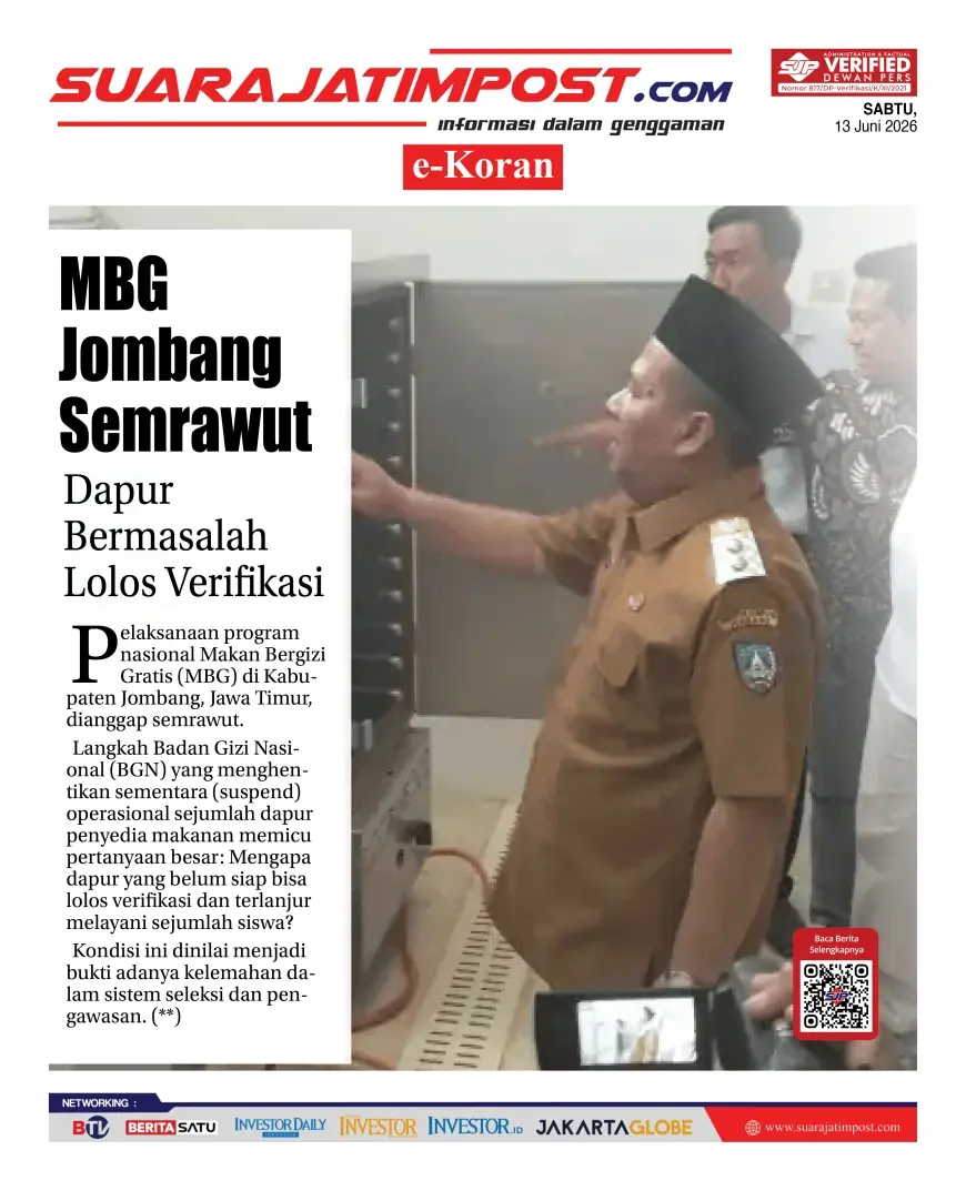 e-Koran, Edisi Sabtu, 13 Juni 2026
