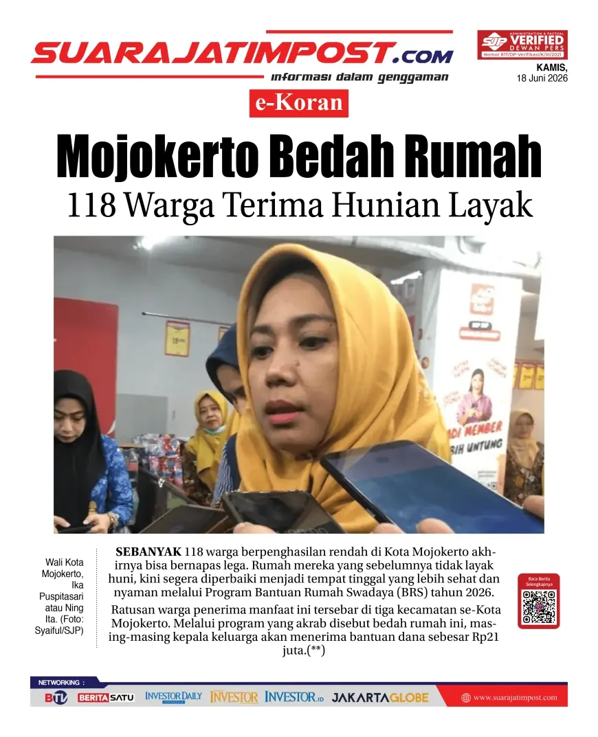 e-Koran, Edisi Kamis, 18 Juni 2026