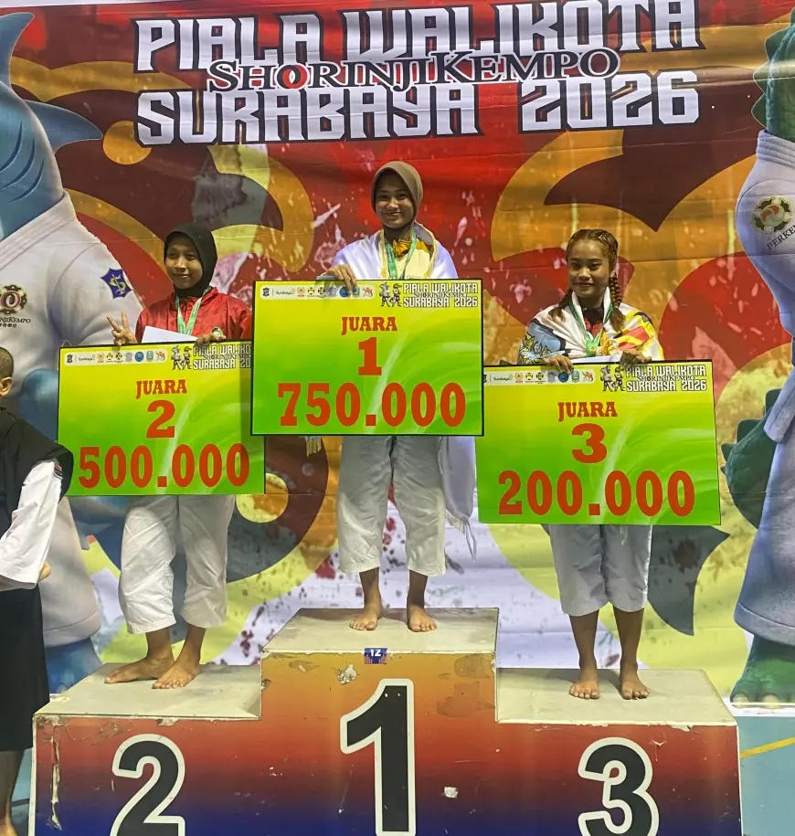 Mahasiswi UM Asal Pandaan Raih Emas Kejuaraan Shorinji Kempo Piala Wali Kota Surabaya 2026