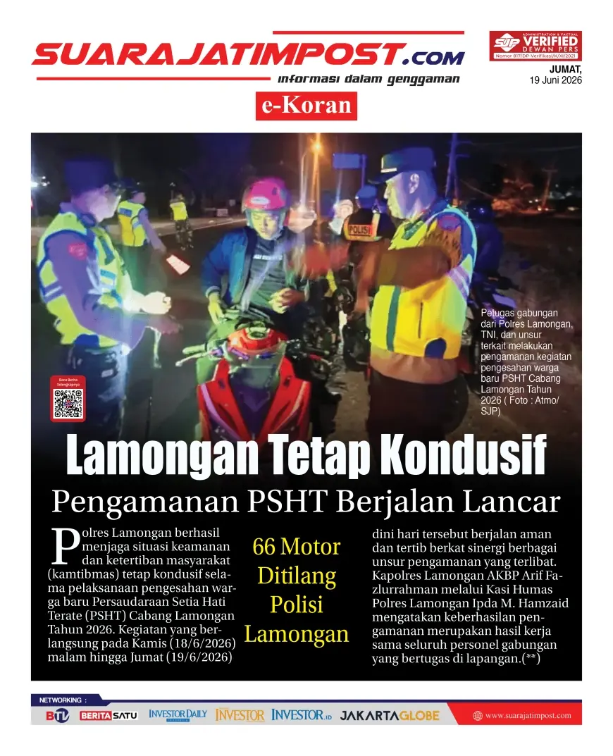 e-Koran, Edisi Jumat, 19 Juni 2026