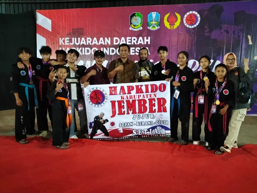 Sabet 8 Medali di Kejurda Banyuwangi, Kontingen Hapkido Jember Tampil Memukau