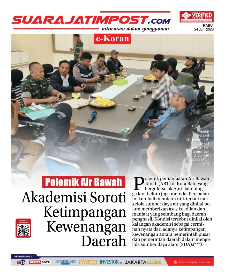 e-Koran, Edisi Rabu, 24 Juni 2026