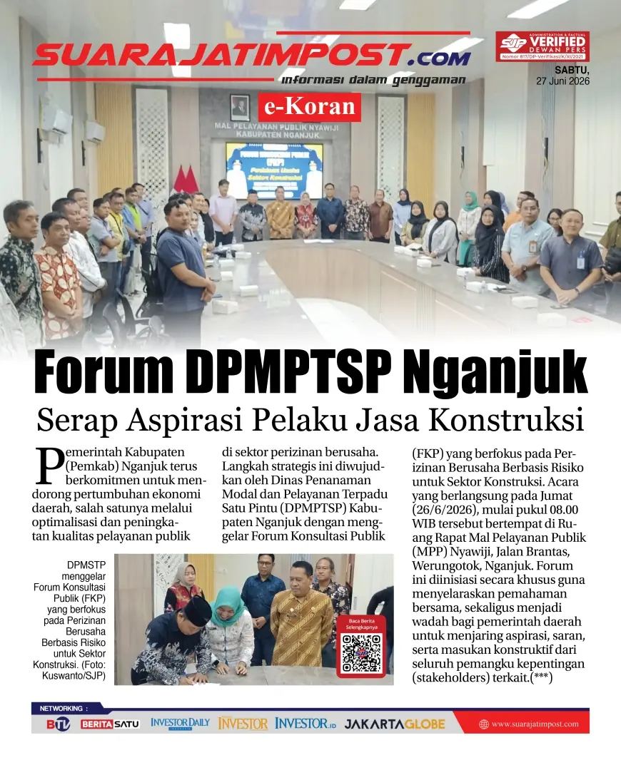 e-Koran, Edisi Sabtu, 27 Juni 2026