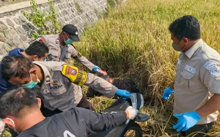 Tiga Hari Hilang, Buruh Tani Asal Prambon Nganjuk Ditemukan Meninggal di Persawahan