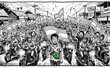 Suporter Brasil Nekat Cegat Pawai Argentina, Berakhir 'Diroasting' Massa