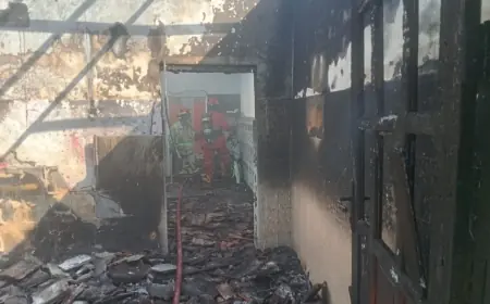 Rumah Warga Jombang Ludes Terbakar, Kerugian Capai Ratusan Juta