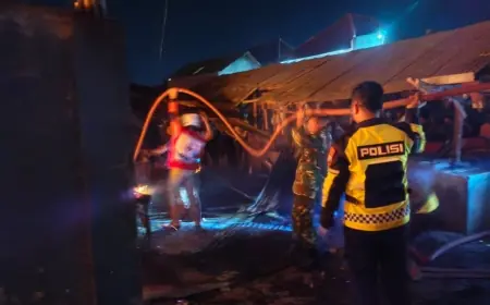 Area TPS Pasar Turen Malang Terbakar, Api Hanguskan Lapak dan MCK
