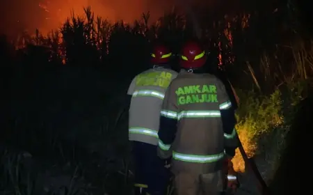 Gegara Remaja Main Api, Lahan Tebu di Nganjuk Ludes