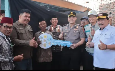 PWI dan Polres Nganjuk Serahkan Hasil Bedah Rumah untuk Warga Desa Sugihwaras