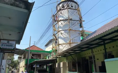 Menara Masjid Bersejarah Tambakberas Jombang Siap Sambut Muktamar Nu Ke-35