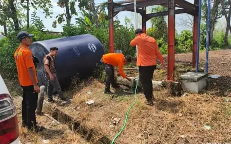 Desa di Lengkong Dikabarkan krisis Air Bersih, BPBD Nganjuk Siap Salurkan Bantuan