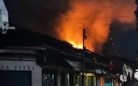Pasar Ngemplak Tulungagung Kebakaran, Diduga Dipicu Korsleting Listrik