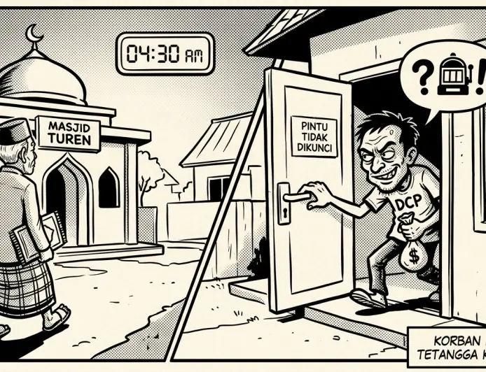 Tetangga Rajin ke Masjid, Si Maling Malah Rajin Mantau buat Modal Judi Slot