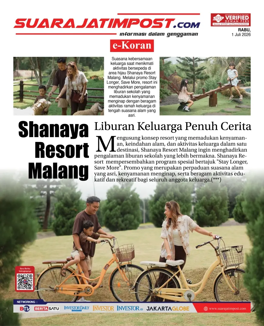 e-Koran, Edisi Rabu, 1 Juli 2026
