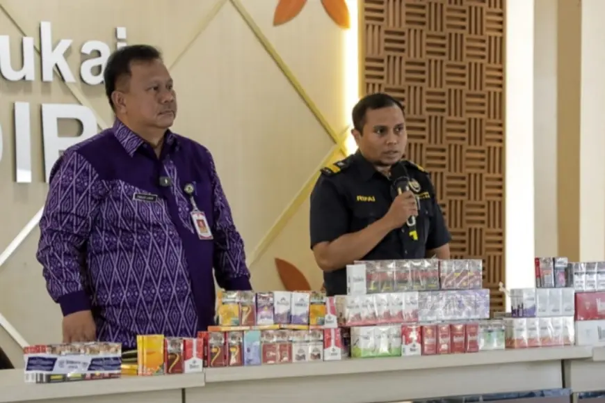 Dua Hari Operasi Gabungan di Kota Kediri, 6.896 Batang Rokok Tanpa Pita Cukai Diamankan