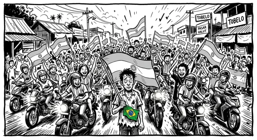 Suporter Brasil Nekat Cegat Pawai Argentina, Berakhir 'Diroasting' Massa