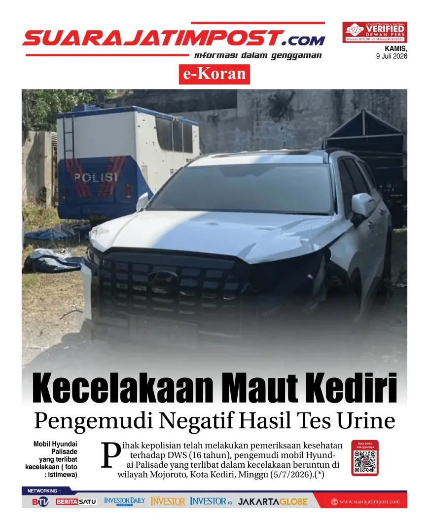 e-Koran, Edisi Kamis, 9 Juli 2026