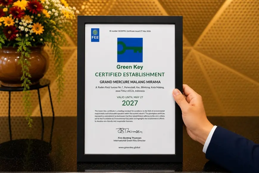 Grand Mercure Malang Mirama Kantongi Sertifikasi Green Key Internasional, Perkuat Posisi sebagai Hotel Berwawasan Lingkungan