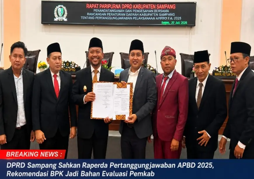 DPRD Sampang Sahkan Raperda Pertanggungjawaban APBD 2025, Rekomendasi BPK Jadi Bahan Evaluasi Pemkab