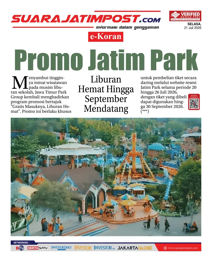 e-Koran, Edisi Selasa, 21 Juli 2026