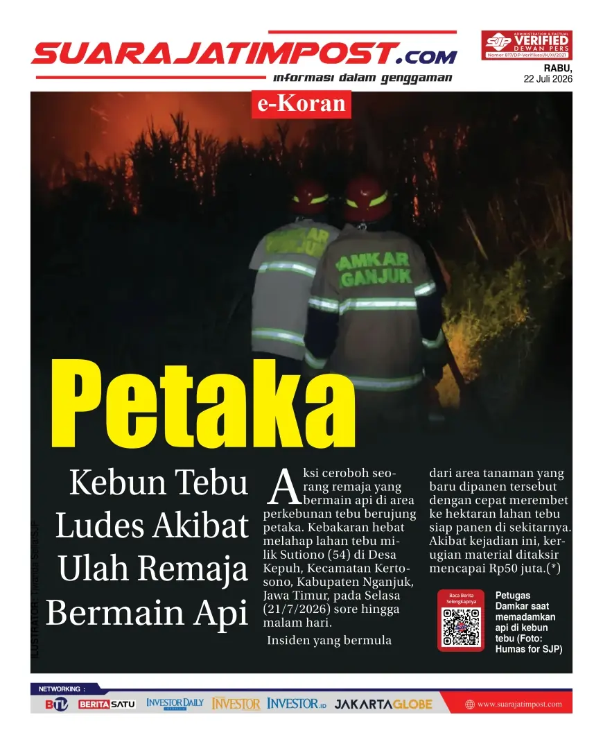 e-Koran, Edisi Rabu, 22 Juli 2026