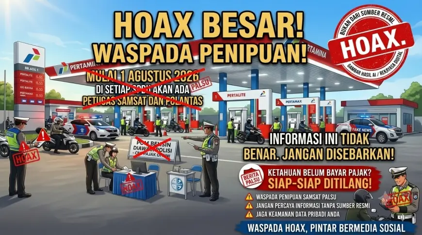 [HOAKS] Petugas Samsat dan Polantas Akan Berjaga di Setiap SPBU Mulai 1 Agustus untuk Tilang Penunggak Pajak